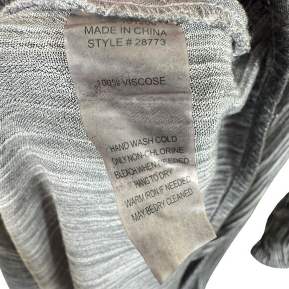 Soft Surroundings Gray Viscose Cowl Neck Gauze Fabric Lightweight Tunic Size M - Picture 6 of 6